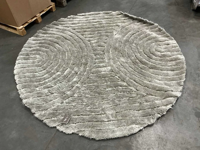 Venture home vloerkleed niklas greige round 200cm - afbeelding 1 van  4