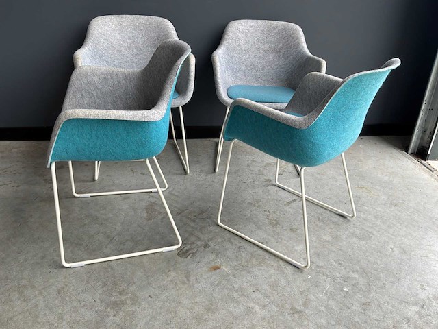 Vepa felt eetkamerstoel (4x) - afbeelding 2 van  7