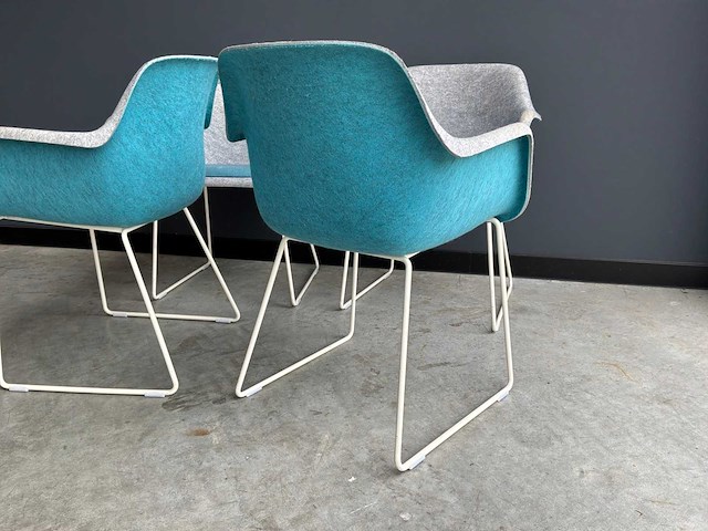 Vepa felt eetkamerstoel (4x) - afbeelding 3 van  7