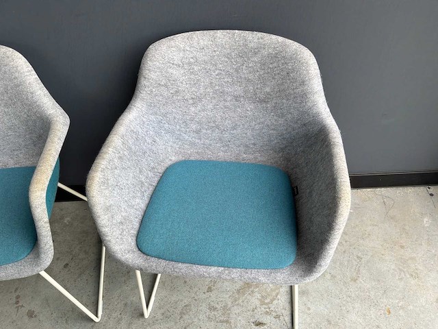 Vepa felt eetkamerstoel (4x) - afbeelding 4 van  7