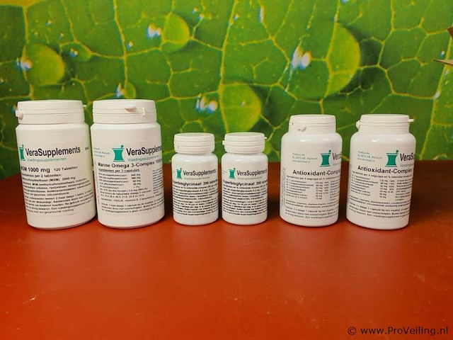 Vera voedingssupplementen, diverse soorten o.a. koperbisglycinaat, marine omega 3-complex & antioxidant-complex - afbeelding 1 van  19