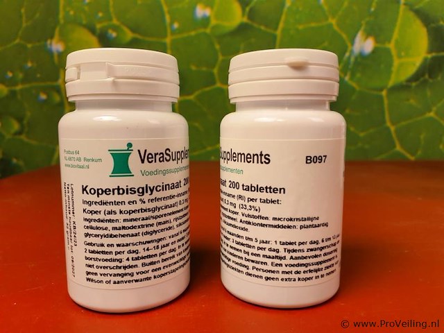Vera voedingssupplementen, diverse soorten o.a. koperbisglycinaat, marine omega 3-complex & antioxidant-complex - afbeelding 19 van  19