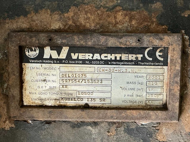 Verachtert cw-30-h.3.h snelwisselsysteem - afbeelding 3 van  3