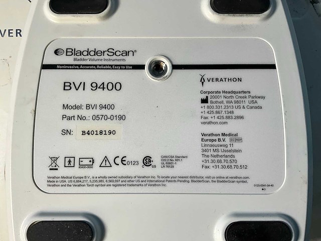 Verathon - bvi 9400 - bladderscan - afbeelding 4 van  9