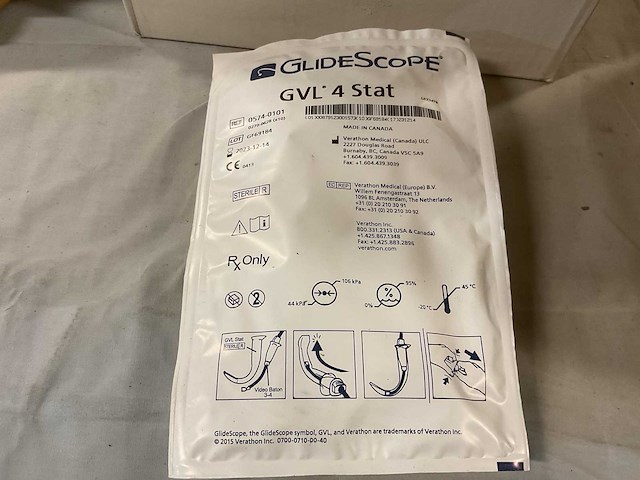 Verathon gvl 4 stat glidescope (40x) - afbeelding 2 van  4