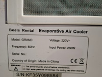 Verdampingskoeler 2.500m³/uur 230v guangdong, air cooler 3500, bouwjaar 2019 - afbeelding 4 van  5