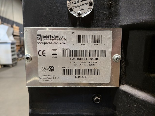 Verdampingskoeler, port-a-cool, pac15hpfc-22050 - afbeelding 9 van  9