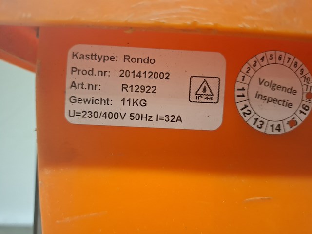 Verdeelkast 32a pa, (16-6/230v, 32-2/400v) jäger direkt, rondo 32a pa, bouwjaar 2014 - afbeelding 5 van  5