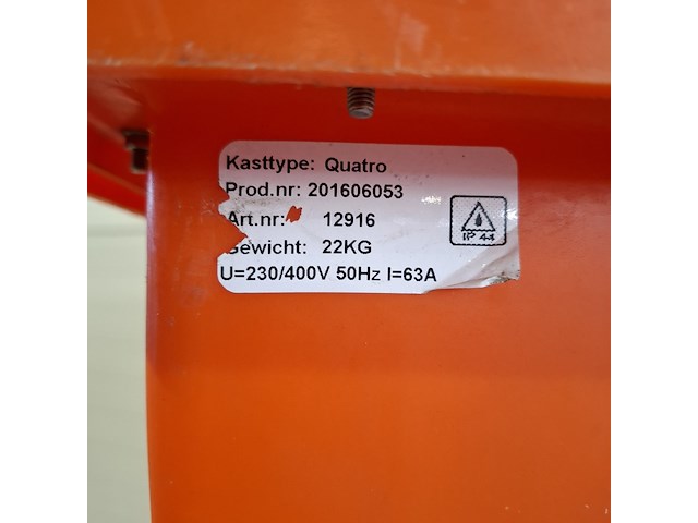 Verdeelkast 63a (16-6/230v, 32-3/400v) jäger direkt, quatro 63a ra, bouwjaar 2016 - afbeelding 6 van  8