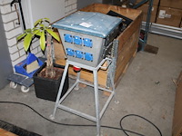 Verdeelkast keraf / omega 107910 ke100 blauw met 3x kracht en 6x 230v.