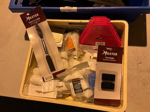 Verfaccesoires in plastic krat (2x) - afbeelding 2 van  4