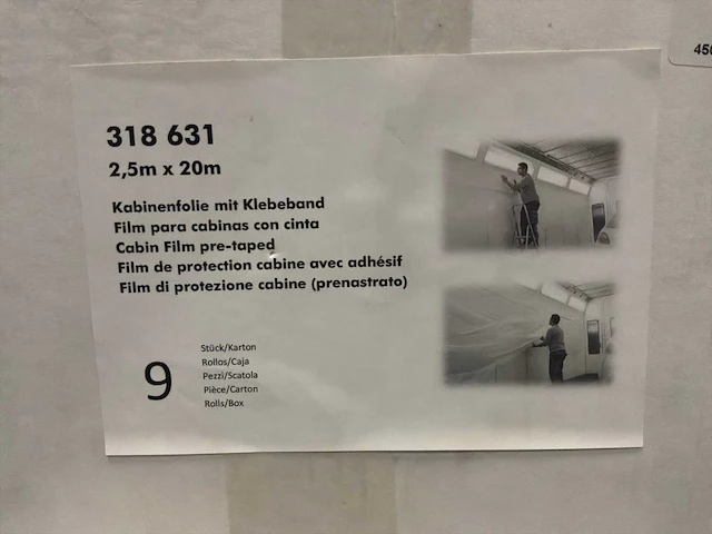 Verfspuitcabine folie (52x) - afbeelding 1 van  3
