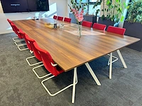 Vergaderset - bestaande uit 4x vergadertafel 240x100x75cm & 12x vergaderstoel