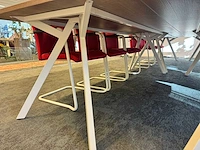 Vergaderset - bestaande uit 4x vergadertafel 240x100x75cm & 12x vergaderstoel - afbeelding 5 van  6