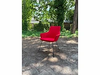 Vergaderstoel hendrix mini rood (6x)