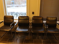 Vergaderstoelen, leer bekleed - 4 stuks - afbeelding 1 van  7