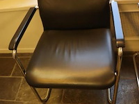 Vergaderstoelen, leer bekleed - 4 stuks - afbeelding 2 van  6