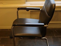 Vergaderstoelen, leer bekleed - 4 stuks - afbeelding 5 van  6