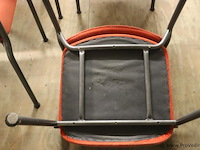 Vergaderstoelen | rood gestoffeerd | 6 stuks - afbeelding 5 van  5