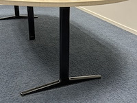 Vergadertafel, ahrend, mehes, eiken/zwart, rond - afbeelding 3 van  4