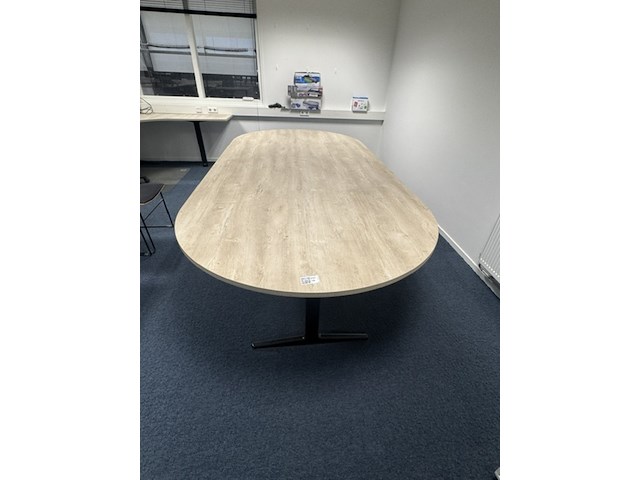 Vergadertafel, ahrend, mehes, eiken/zwart, rond - afbeelding 4 van  4