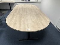 Vergadertafel, ahrend, mehes, eiken/zwart, rond - afbeelding 4 van  4