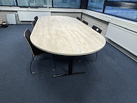 Vergadertafel, ahrend, mehes, eiken/zwart - afbeelding 1 van  3