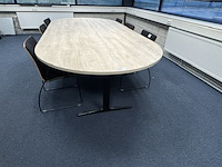 Vergadertafel, ahrend, mehes, eiken/zwart - afbeelding 2 van  3