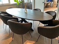 Vergadertafel dimitri de roeck met pols potten stoelen - afbeelding 1 van  8