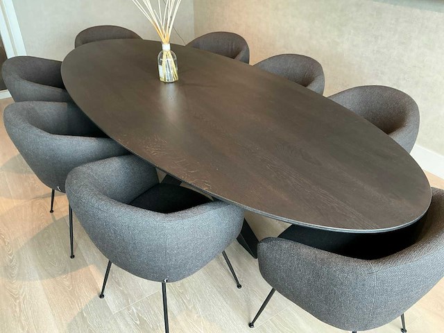 Vergadertafel dimitri de roeck met pols potten stoelen - afbeelding 2 van  8