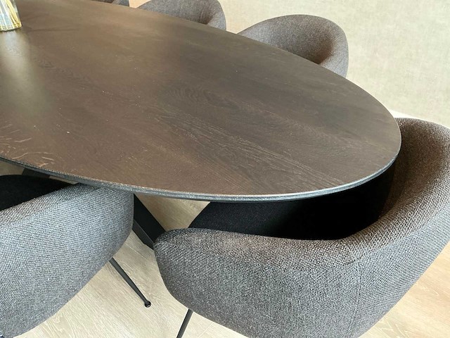 Vergadertafel dimitri de roeck met pols potten stoelen - afbeelding 3 van  8