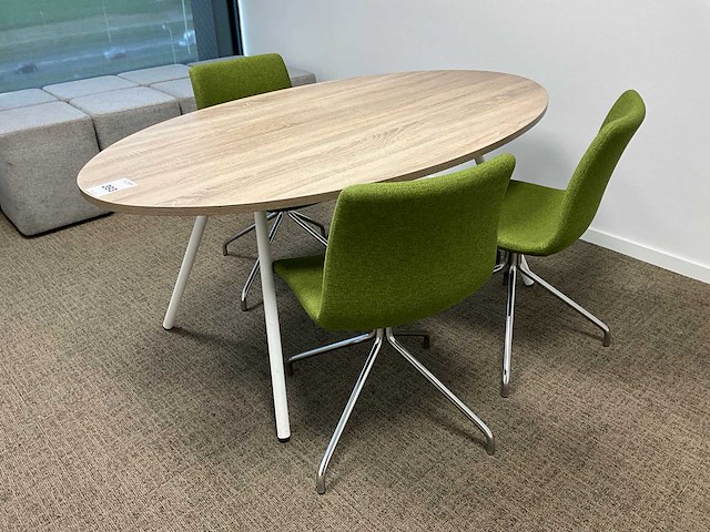 Vergadertafel met 3 vergaderstoelen - afbeelding 2 van  8