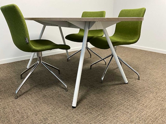 Vergadertafel met 3 vergaderstoelen - afbeelding 3 van  8