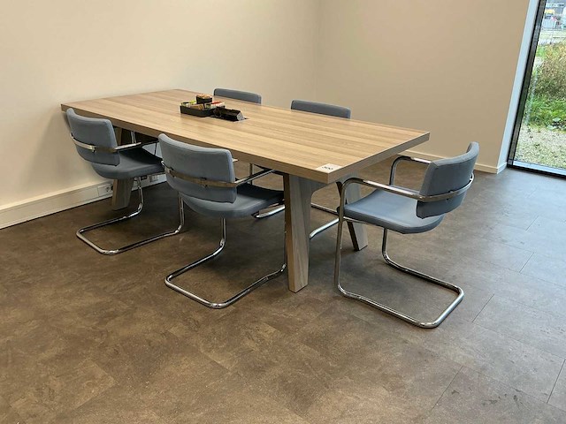 Vergadertafel met 5 sledestoelen - afbeelding 1 van  6