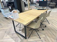 Vergadertafel met 6 clue stoelen