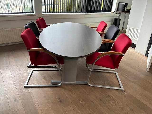 Vergadertafel met 6 stoelen - afbeelding 2 van  4