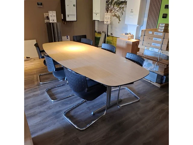 Vergadertafel met 6 stoelen - afbeelding 1 van  6