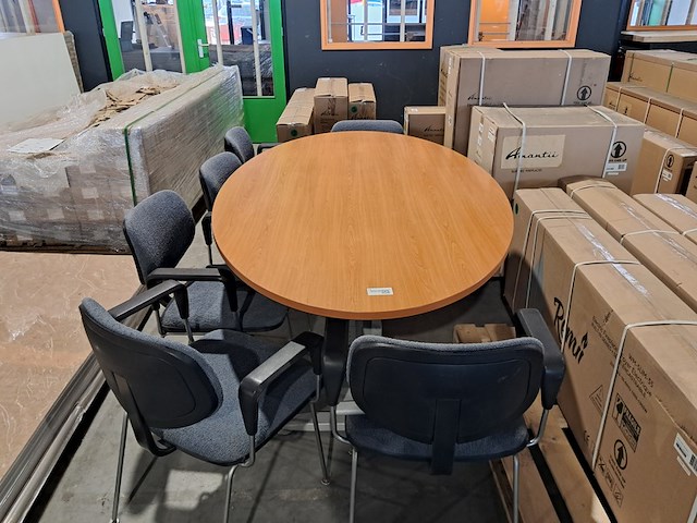 Vergadertafel met 6x stoel - afbeelding 1 van  7