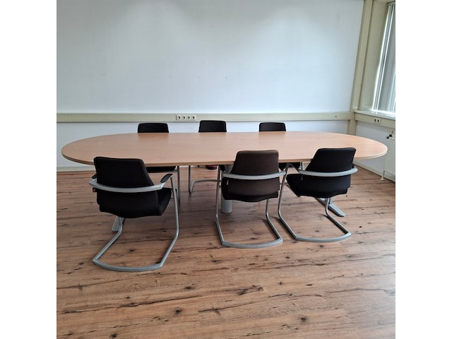 Vergadertafel met 6x stoel - afbeelding 2 van  9