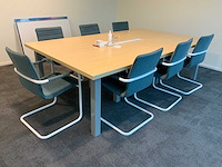 Vergadertafel met 7 vergaderstoelen - afbeelding 2 van  9