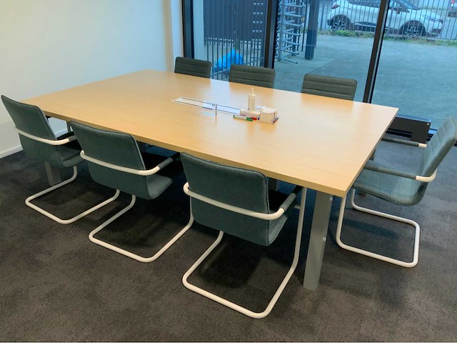 Vergadertafel met 7 vergaderstoelen - afbeelding 5 van  9