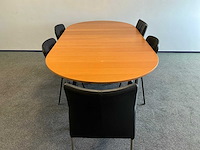 Vergadertafel met stoelen 240x120x75 cm - afbeelding 2 van  6