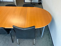 Vergadertafel met stoelen 240x120x75 cm - afbeelding 3 van  6
