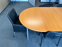 Vergadertafel met stoelen 240x120x75 cm - afbeelding 5 van  6