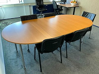 Vergadertafel met stoelen 240x120x75 cm - afbeelding 6 van  6
