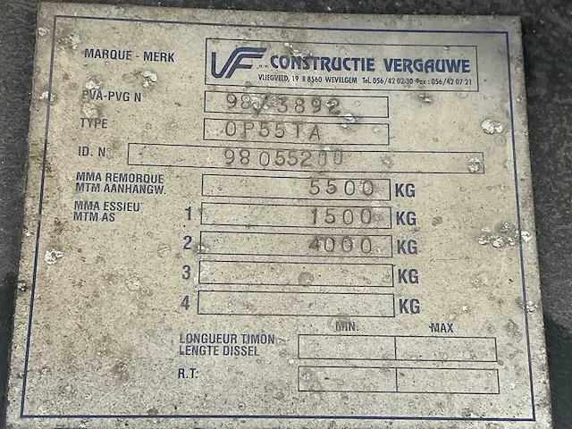 Vergauwe op55ta oplegger - afbeelding 9 van  9