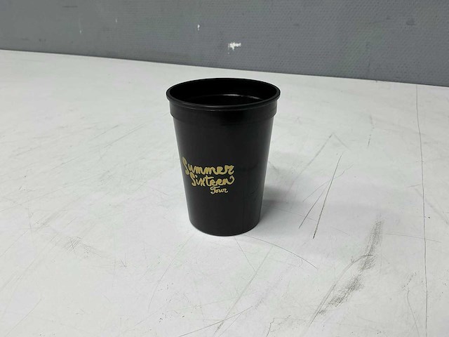 Vergingen black plastic drinkbekers party cups (500x) - afbeelding 1 van  7