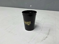 Vergingen black plastic drinkbekers party cups (500x) - afbeelding 1 van  7