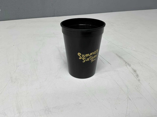 Vergingen black plastic drinkbekers party cups (500x) - afbeelding 3 van  7