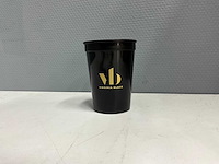 Verginia black - plastic drink bekers - bekers (500x) - afbeelding 1 van  1